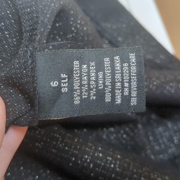 Sz 6 Dressbarn Black Dress with Silver Detail - Picture 8 of 8